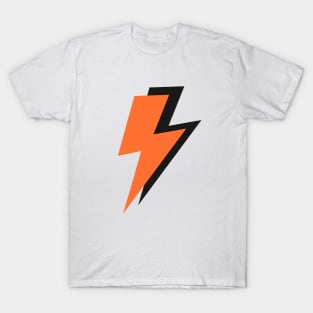 Orange and Black, Lightning Bolts T-Shirt